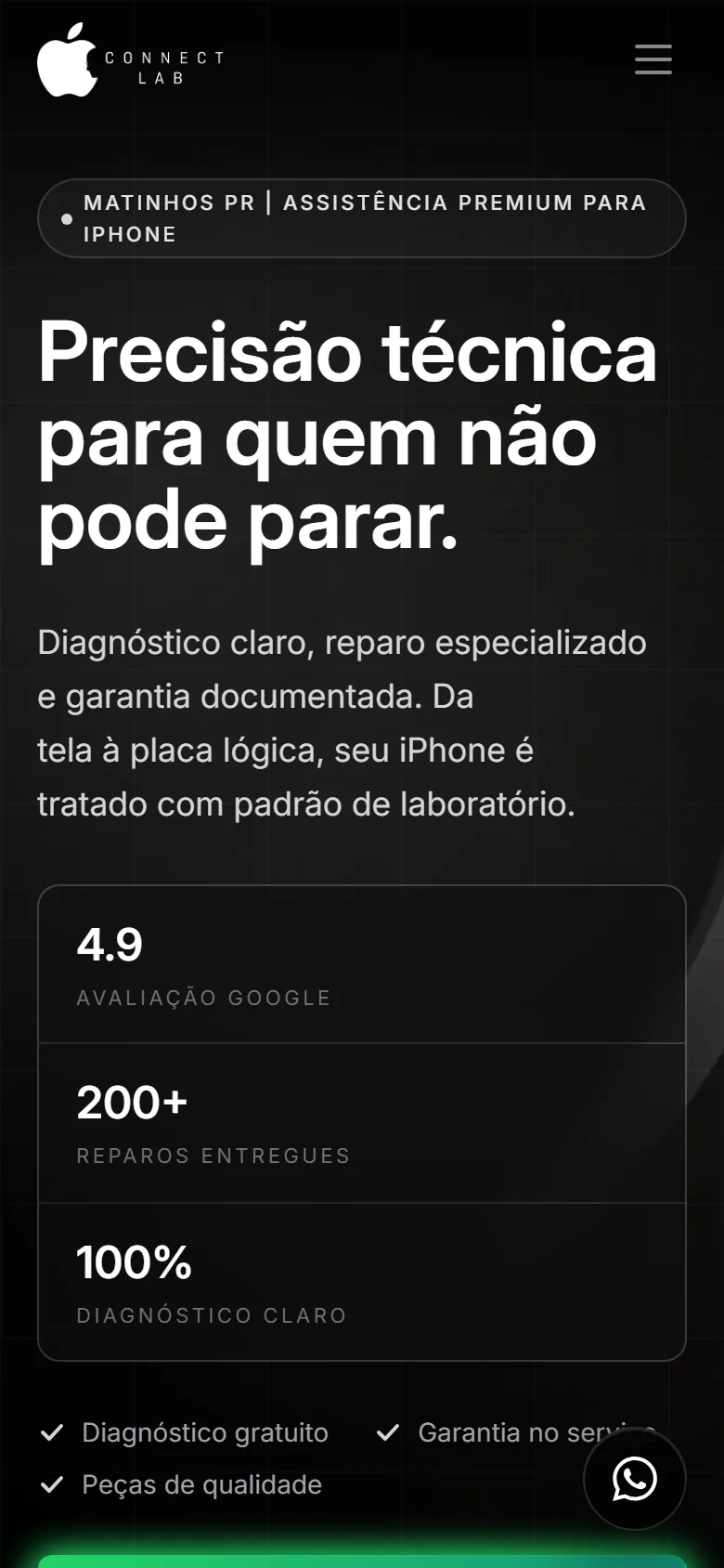 ConnectLab PR — versão mobile